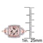 Gemstones Classics™ 10kt. Rose Gold Diamonds Morganite Halo Ring - image 4