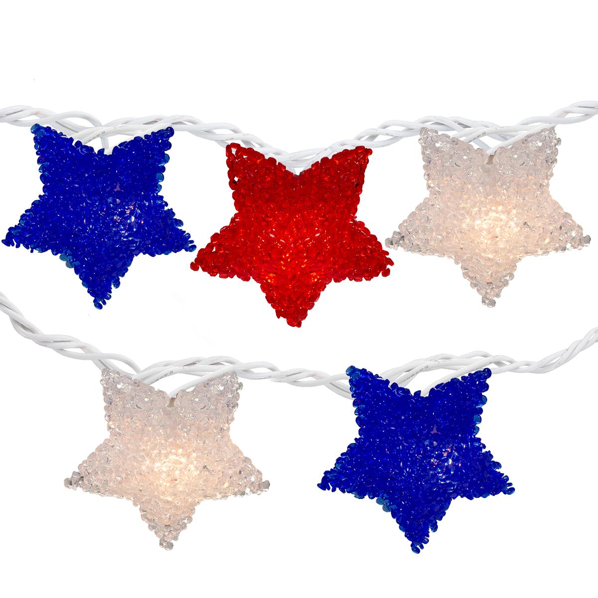 Northlight Seasonal 10ct. Multi July 4th Textured Stars...