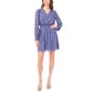 Womens MSK Long Sleeve Dots V-Neck Chiffon Tier Blouson Dress - image 3