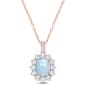 Sophia B 2 1/6ctw. Ethiopian Opal & White Topaz Pendant - image 1