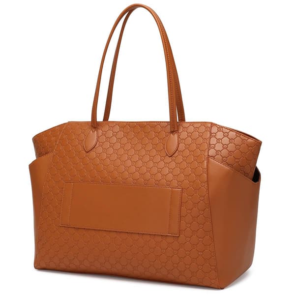 ELLE Compass Vegan Leather Monogram Weekender Tote Bag