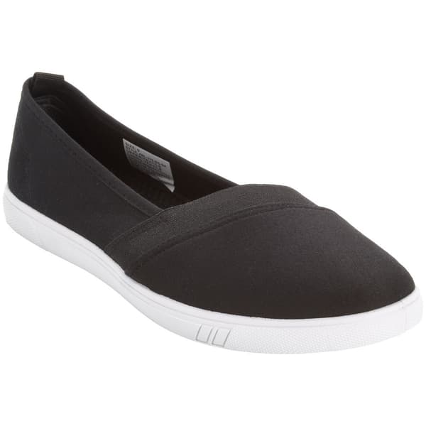 Womens Ashley Blue Solid Canvas Slip On Flats - image 