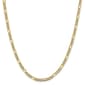 Unisex Gold Classics(tm) 3.9mm. 14k Semi Solid Pave Figaro Necklace - image 1