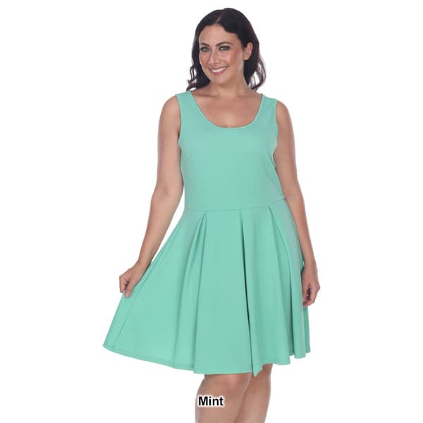 Plus Size White Mark Crystal Fit N&#8217; Flare Dress