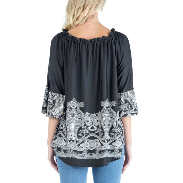 Plus Size 24/7 Comfort Apparel Flare Sleeve Tunic Top