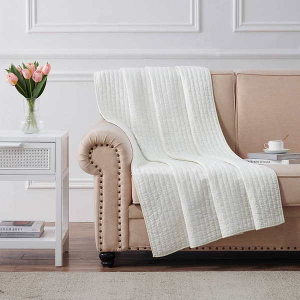 Greenland Home Fashions(tm) Monterrey Solid Quilted Throw - image 