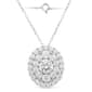 Nova Star® 2ctw. Lab Grown Diamond Oval Double Halo Pendant - image 2