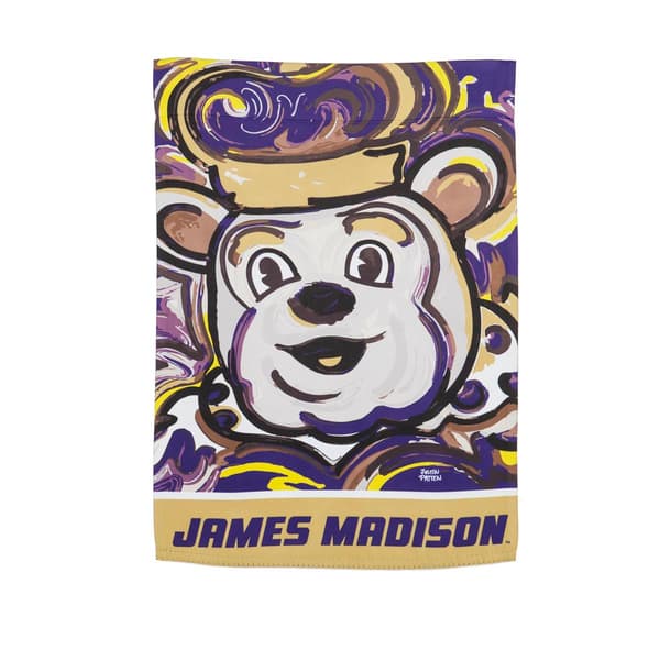 Evergreen James Madison University Suede House Flag