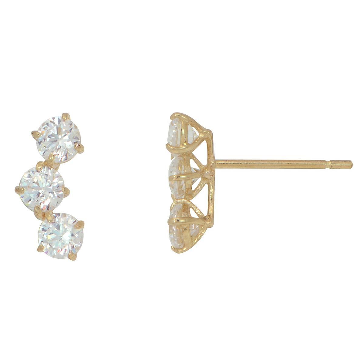 10kt. Swarovski® CZ Gold Filled Earrings