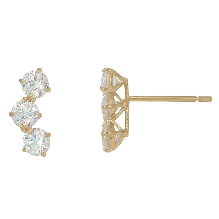 10kt. Swarovski(R) Cubic Zirconia Gold Filled Earrings