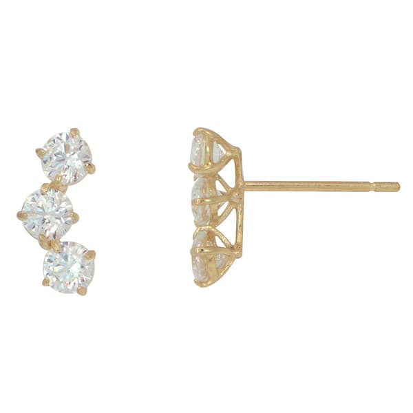 10kt. Swarovski&#40;R&#41; Cubic Zirconia Gold Filled Earrings - image 