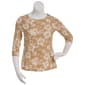 Plus Size Emily Daniels 3/4 Sleeve Floral Jacquard Knit Tee - image 1
