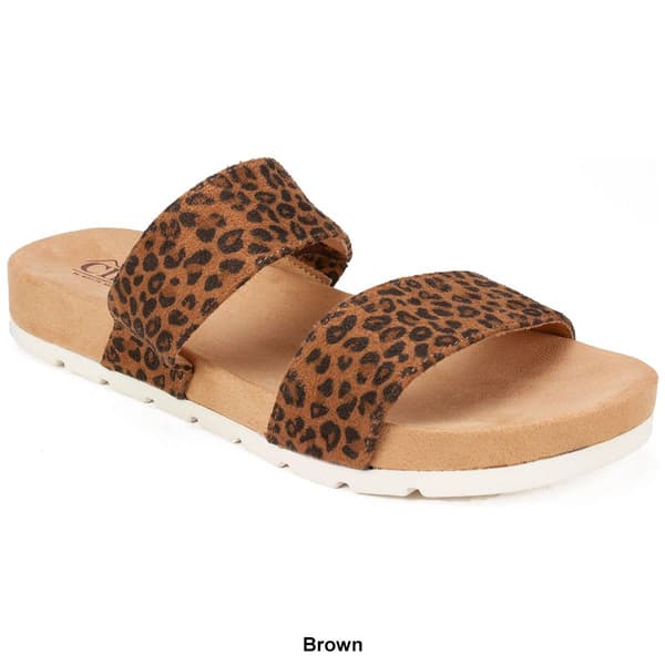 Womens Cliffs by White Mountain Tahlia Leopard Sandals