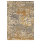 HomeRoots Modern Beige & Gold Abstract Area Rug with Fringe - image 1