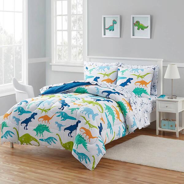 Sweet Home Collection Kids Dinosaurs 7pc. Bed In A Bag Set - image 