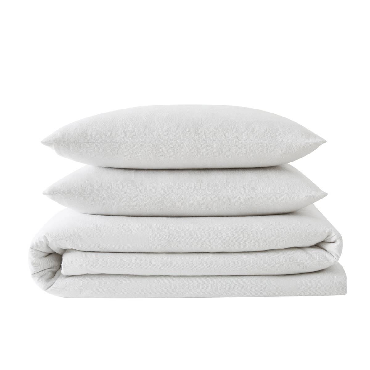London Fog Herringbone Flannel Comforter Set