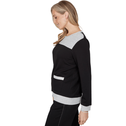 Petite Alfred Dunner Weekend Warrior Color Block Sweater