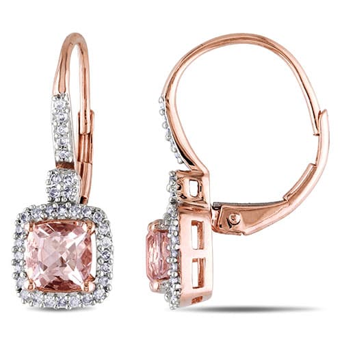 Gemstone Classics(tm) 10kt. 1/5ctw. Diamond Leverback Earrings - image 
