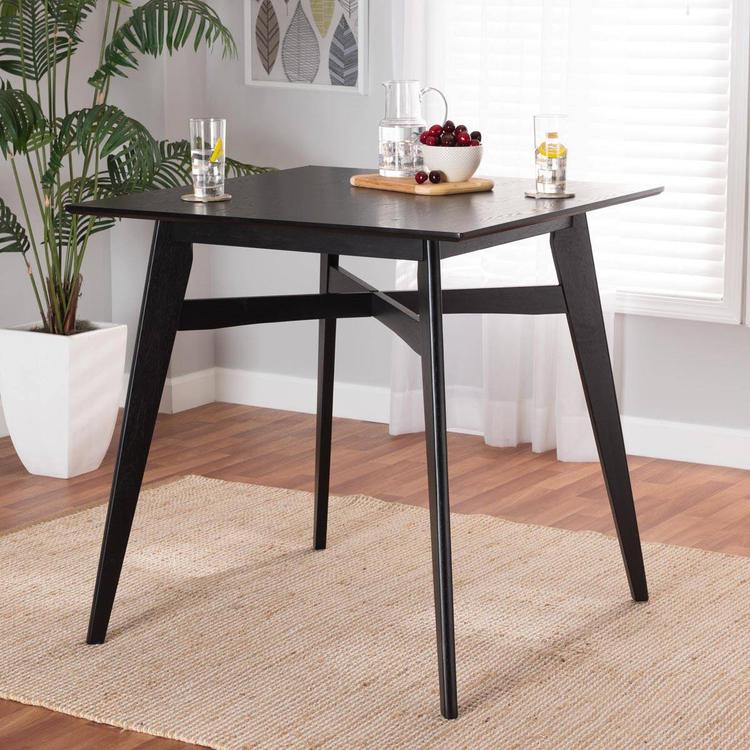 Baxton Studio Leena Mid-Century Modern Wood Pub Table