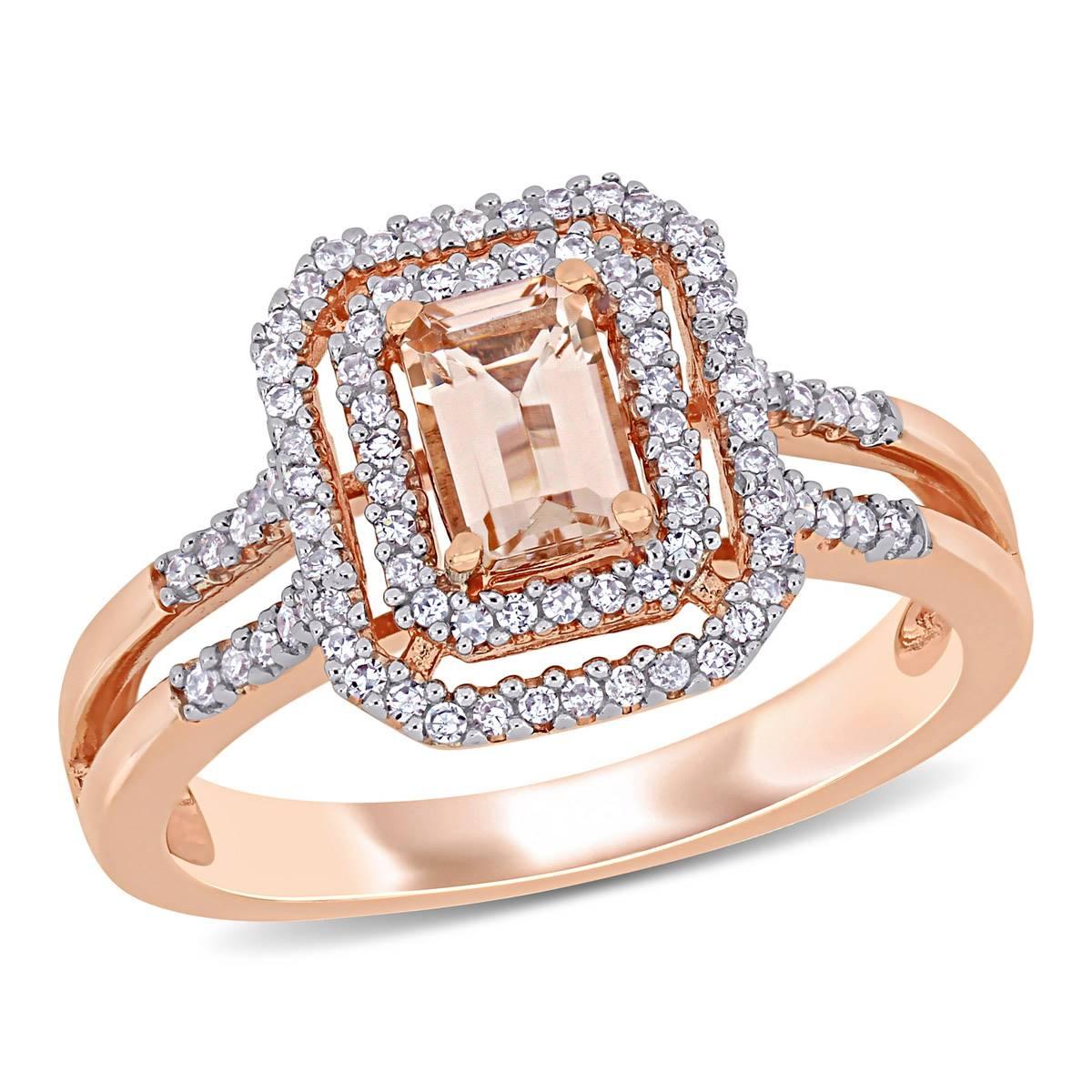 Gemstone Classics™ 10kt. Rose Gold 1/4ctw. Diamond Ring