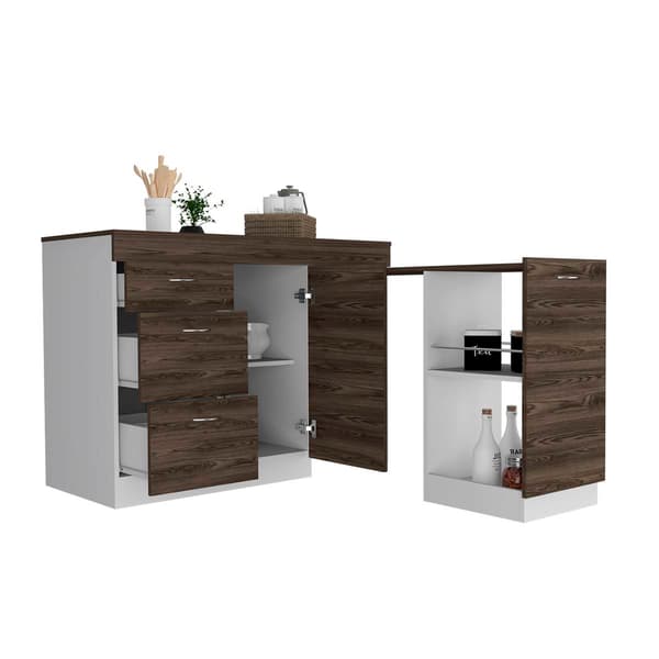 FM FURNITURE Joliet Two-Tone Kitchen Base Cabinet