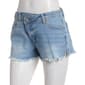 Juniors Madden Girl Asymmetrical Waist Fray Hem Denim Shorts - image 2