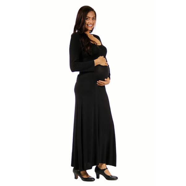 Plus Size 24/7 Comfort Apparel A-Line Maternity Dress