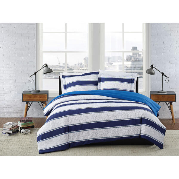 London Fog Watkins Stripe 3pc. Comforter Set - image 