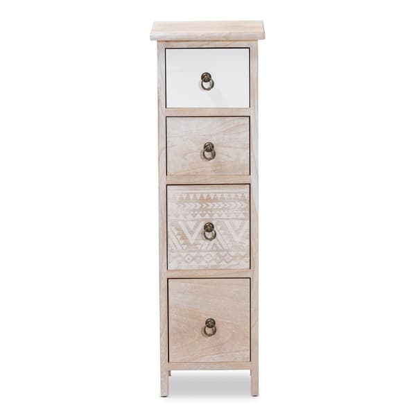Baxton Studio Seanna Multi-Colored Wood 4-Drawer Storage Unit