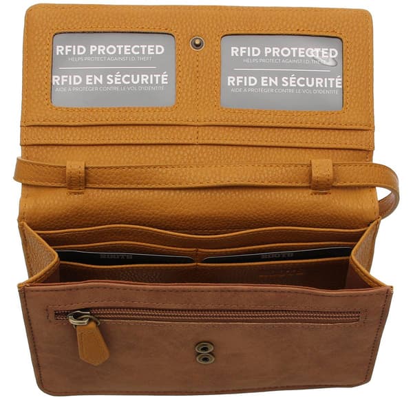 Womens Roots 73 RFID Wallet with Strap