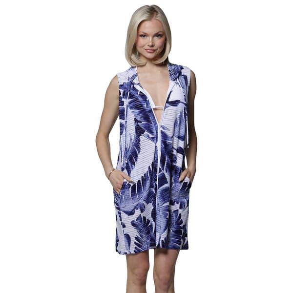 Womens J Valdi Palmera Sleeveless Zip Hoodie