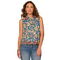 Womens Democracy Sleeveless 1/2 Placket Eyelet Scallop Blouse - image 1