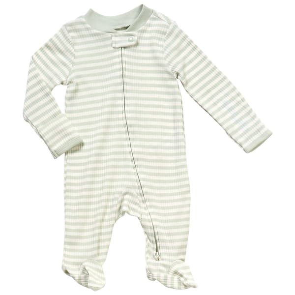 Baby Boy &#40;NB-9M&#41; Carters&#40;R&#41; Striped Rib Zipper Footie Pajamas - image 