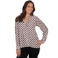 Womens Emaline Country Code Tie Neck Medallion Blouse - image 1