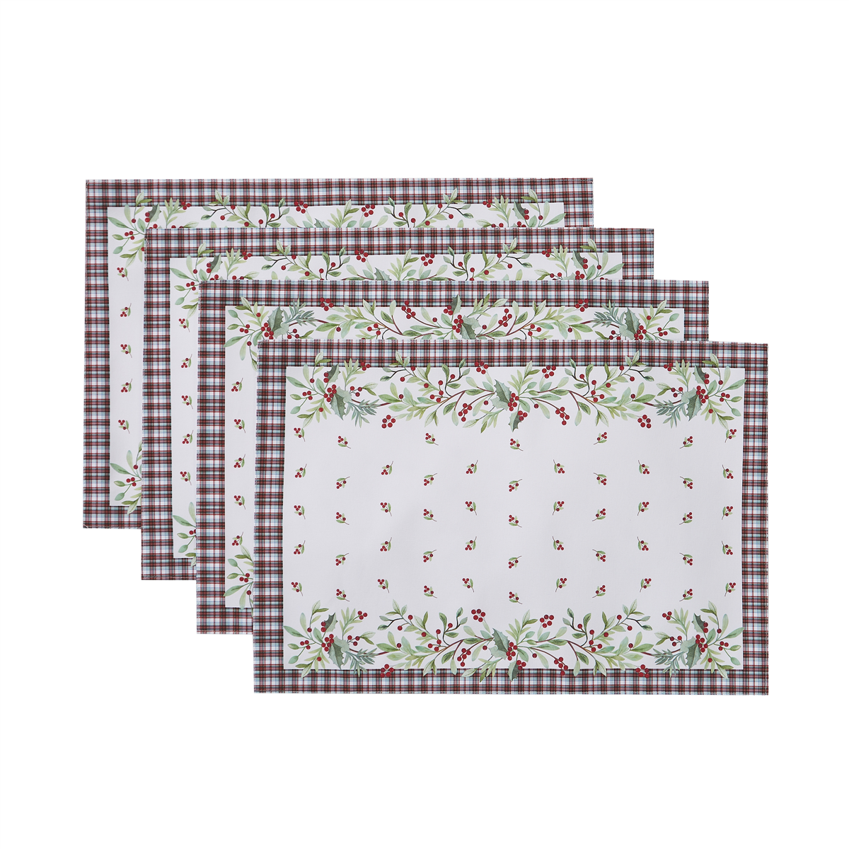 Avanti Holly Plaid Placemat - Set of 4