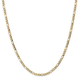Unisex Gold Classics&#40;tm&#41; 3.5mm. 14k Semi Solid Figaro Chain Necklace