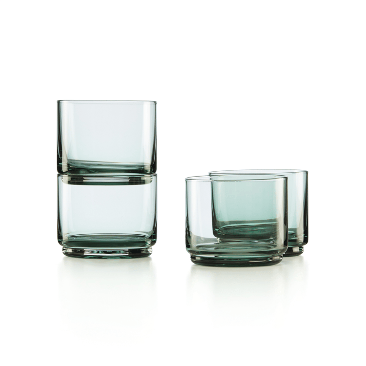 Lenox(R) Tuscany Classics Stackable Green Short Glasses - Set of 4