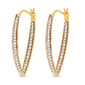 Haus of Brilliance Yellow Gold Diamond Modern Hoop Earrings - image 1