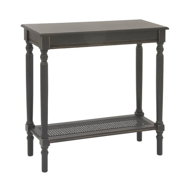 9th & Pike(R) Black Traditional Wood Console Table - image 