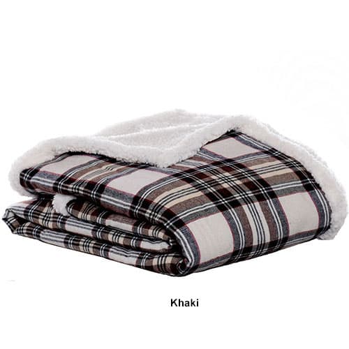 Eddie Bauer Edgewood Flannel Sherpa Throw