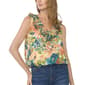 Womens Cece Sleeveless Ruffle V Neck Watercolor Floral Blouse - image 1