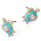 Betsey Johnson Cowabunga Crystal Shell Turtle Stud Earrings - image 2