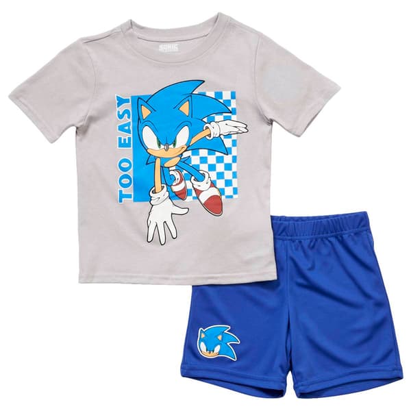 Boys (4-7) Sonic The Hedgehog 2pc. Top &amp; Mesh Shorts Set