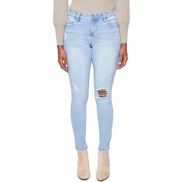 Plus Size Royalty WBB&#40;R&#41; Five-Pocket Crosshatch Skinny Jeans