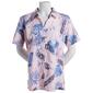 Womens Erika Hayden Bachata Palm Short Sleeve Top-Pink - image 1