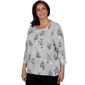 Plus Size Alfred Dunner Classics Penguins and Trees Blouse - image 3
