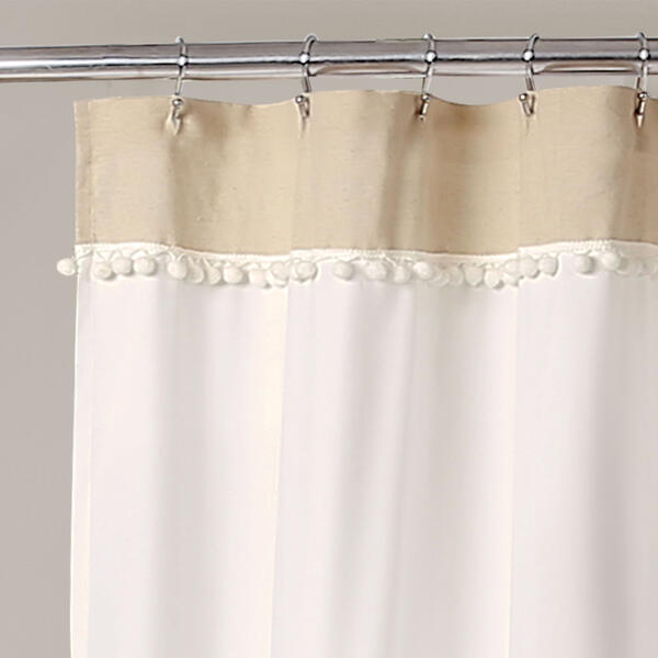 Lush Decor® Adelyn Pom Pom Shower Curtain