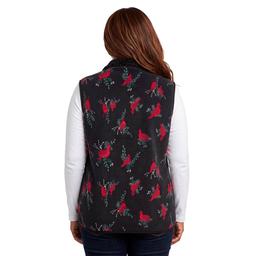 Plus Size Hasting & Smith Cardinals Vest with Sherpa Trim
