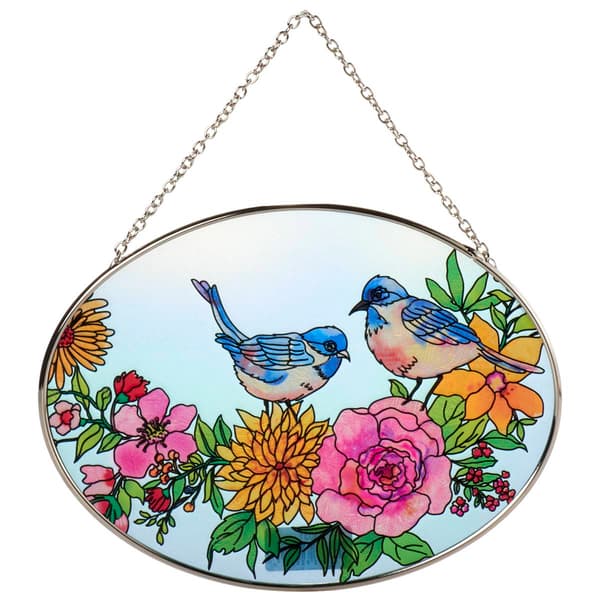 Blue Bird Roses Suncatcher - image 