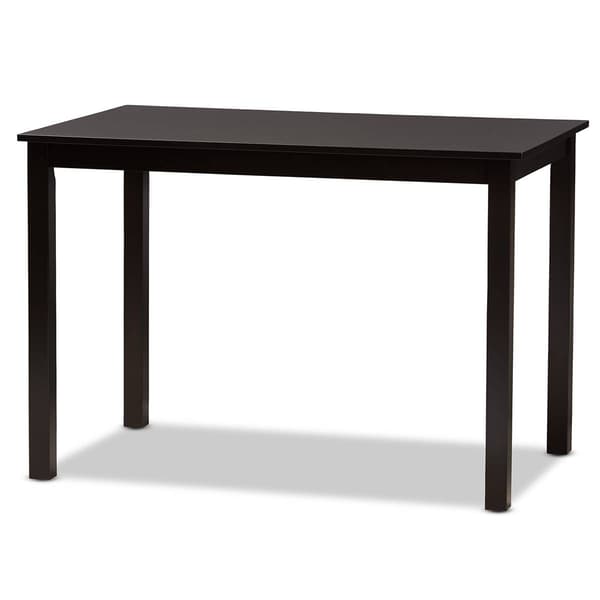 Baxton Studio Luisa Dark Brown Finished Wood 5pc. Dining Set